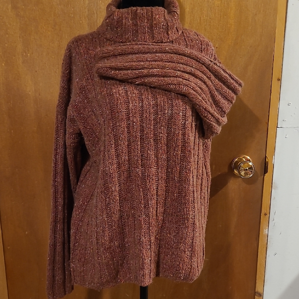 Cozy Rust Turtleneck Sweater